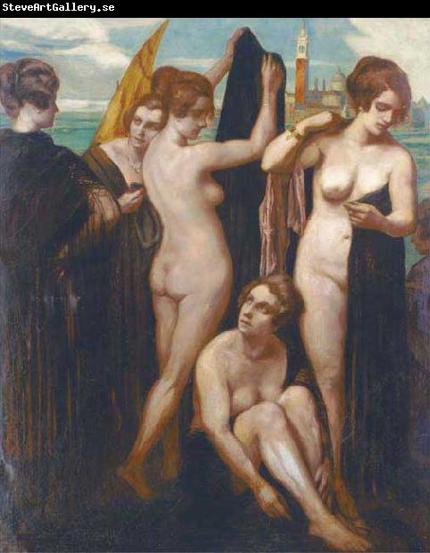 Emile Bernard Bathers in the lagoon